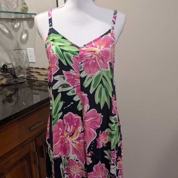 Island Vibe Jumpsuit: Sam & Jess Rayon Floral Wide Leg Medium - Picture 4 of 8
